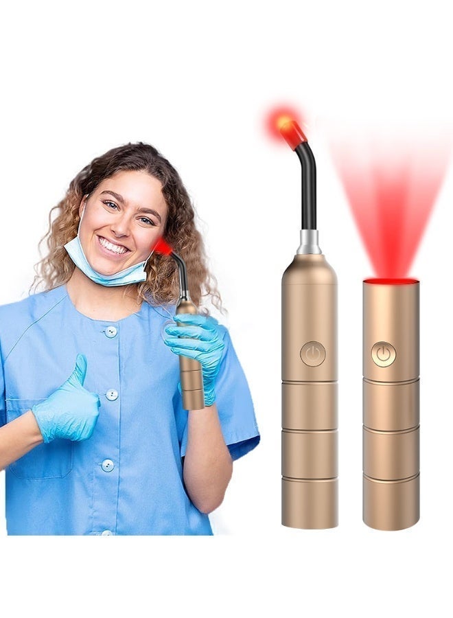 يمكن لجهاز العلاج الضوئي LED المحمول باليد هذا تخفيف الألم في الشفاه والفم والأنف والأذنين والمفاصل والعضلات؛ كما أنه مناسب لتخفيف القشعريرة والقرح وقروح البرد (660/810/850/940 نانومتر). - Image 1